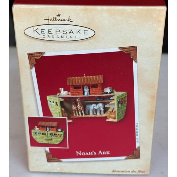 VINTAGE 2003 Hallmark Licensing, Inc. Keepsake Ornament Noah's Ark 2.5" Tall - Picture 1 of 15